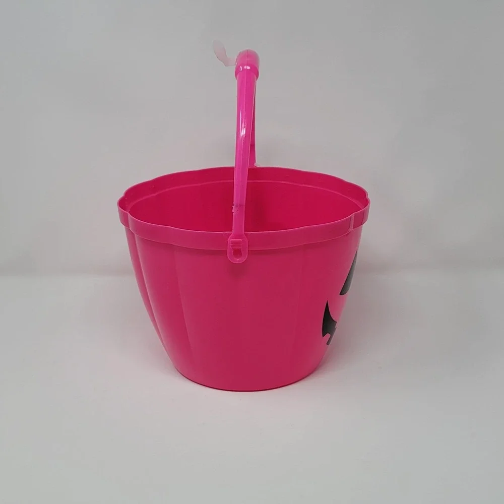 Spooky Village‎ Halloween Light Up Trick or Treat Candy Bucket Pail Pumpkin Pink